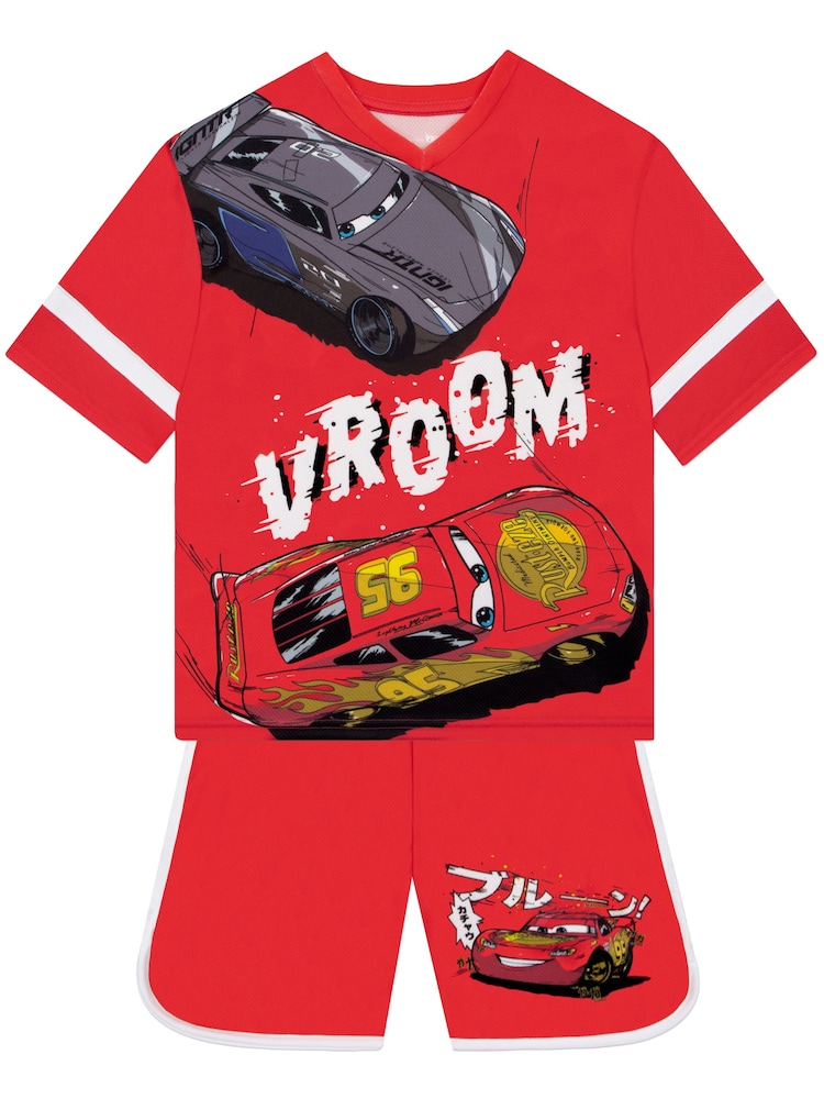 Character Red Disney Cars T-Shirt And Shorts Set - Image 1 of 11 Character Red Disney Cars T-Shirt And Shorts Set - Image 1 of 11