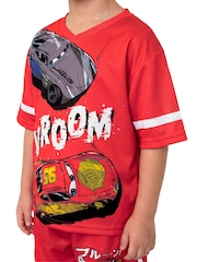 Character Red Disney Cars T-Shirt And Shorts Set - Image 4 of 11