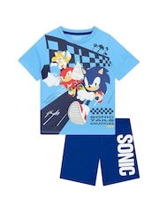 Character Blue Sonic The Hedgehog Short Pyjamas - Image 6 of 10