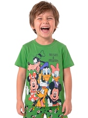 Character Green Disney Mickey Mouse And Friends Short Pyjamas - Image 4 of 10