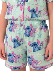 Character Green Disney Lilo & Stitch Short Button Up Pyjamas - Image 11 of 11