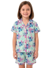 Character Green Disney Lilo & Stitch Short Button Up Pyjamas - Image 8 of 11