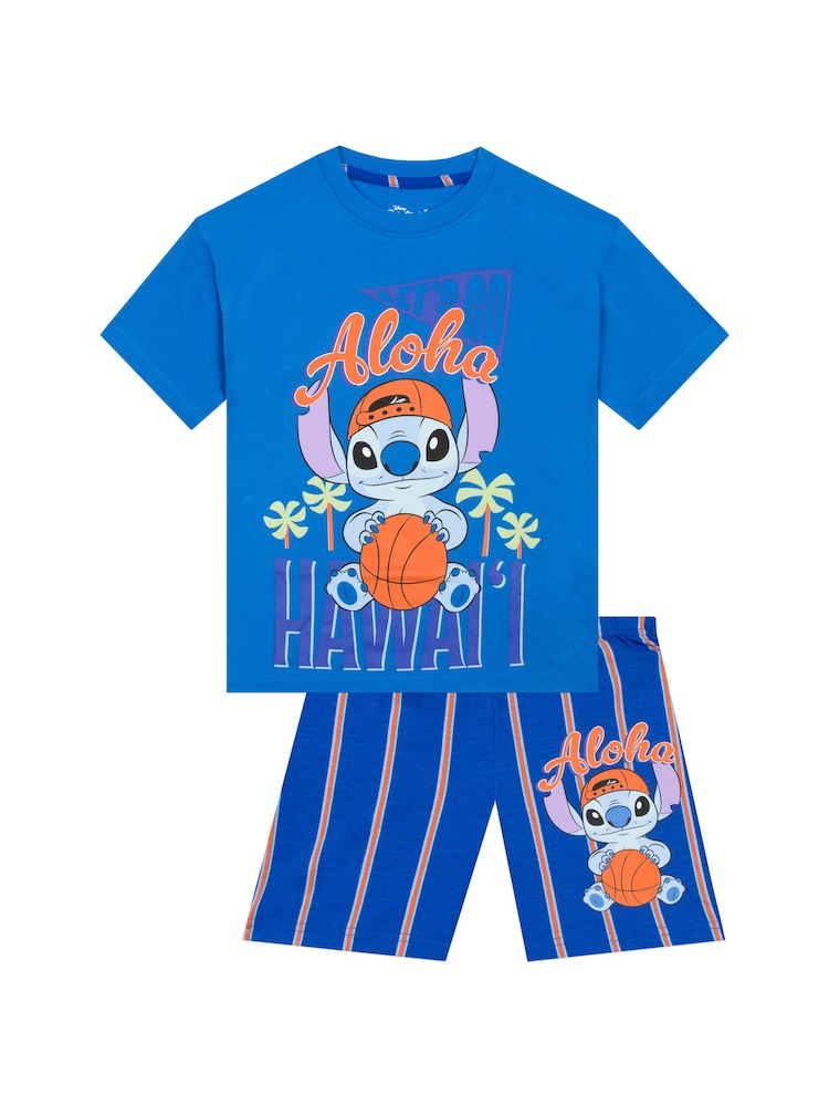 Character Blue Disney Lilo & Stitch Short Pyjamas - Image 1 of 10