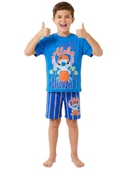 Character Blue Disney Lilo & Stitch Short Pyjamas - Image 5 of 10