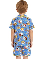 Character Blue PAW Patrol Short Button Up Pyjamas Marshall Chase And Rubble - Image 3 of 9