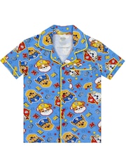 Character Blue PAW Patrol Short Button Up Pyjamas Marshall Chase And Rubble - Image 6 of 9