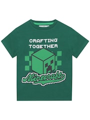 Character Green Minecraft Creeper Short Pyjamas - Image 2 of 9