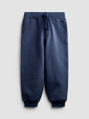 JoJo Maman Bébé White Blue & Navy 3-Pack Joggers - Image 4 of 10