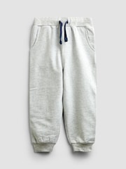 JoJo Maman Bébé White Blue & Navy 3-Pack Joggers - Image 6 of 10