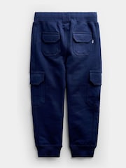 JoJo Maman Bébé Khaki Green & Navy Blue 2-Pack Cargo Joggers - Image 4 of 7