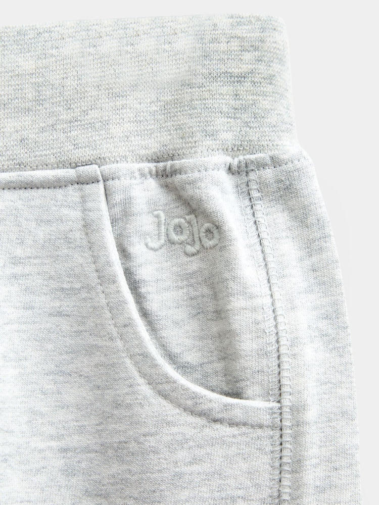 JoJo Maman Bébé Grey White & Navy 3-Pack Cargo Joggers - Image 10 of 10