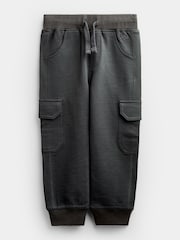 JoJo Maman Bébé Grey White & Navy 3-Pack Cargo Joggers - Image 2 of 10