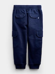 JoJo Maman Bébé Grey White & Navy 3-Pack Cargo Joggers - Image 6 of 10