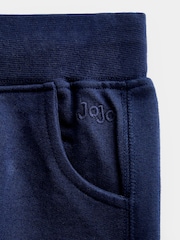 JoJo Maman Bébé Grey White & Navy 3-Pack Cargo Joggers - Image 9 of 10