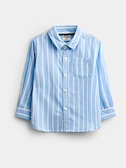 JoJo Maman Bébé Light Blue Striped Shirt - Image 1 of 4