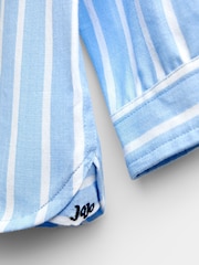 JoJo Maman Bébé Light Blue Striped Shirt - Image 3 of 4