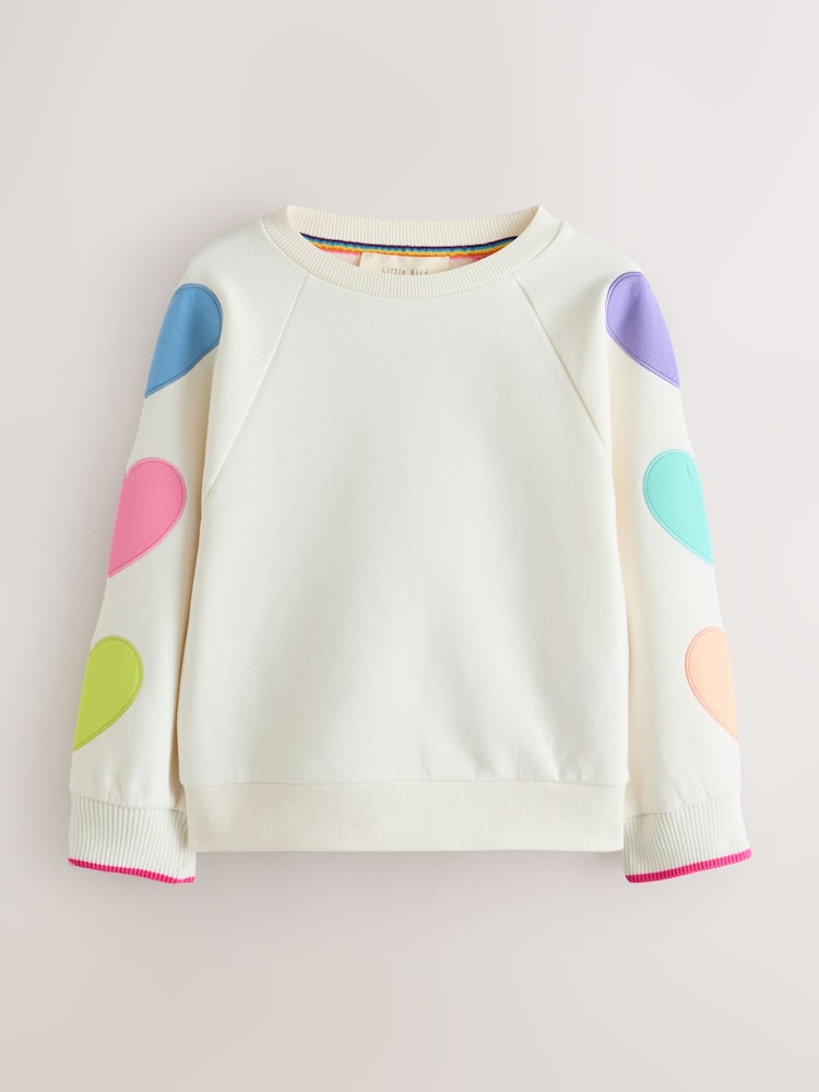 Little Bird by Jools Oliver Rainbow Applique Oversized Sweatshirt - Image 1 of 6
