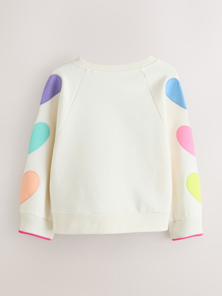 Little Bird by Jools Oliver Rainbow Applique Oversized Sweatshirt - Image 2 of 6