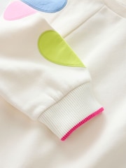 Little Bird by Jools Oliver Rainbow Applique Oversized Sweatshirt - Image 5 of 6