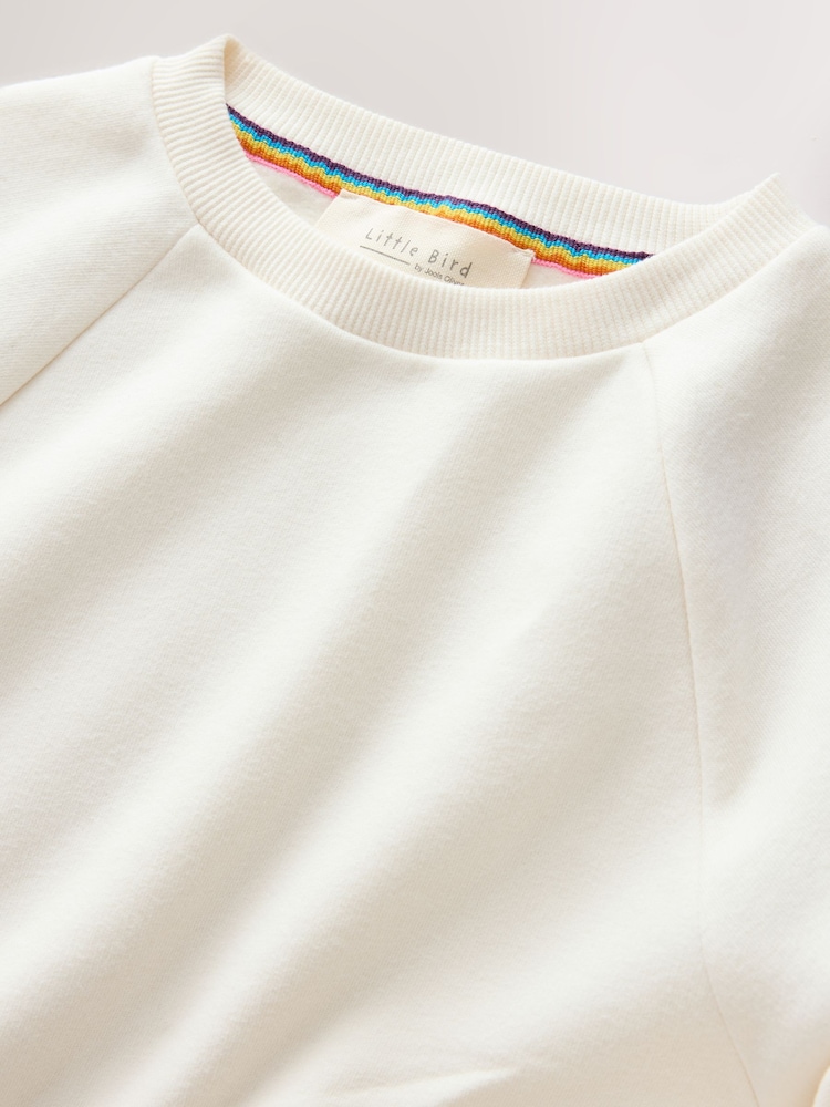 Little Bird by Jools Oliver Rainbow Applique Oversized Sweatshirt - Image 6 of 6