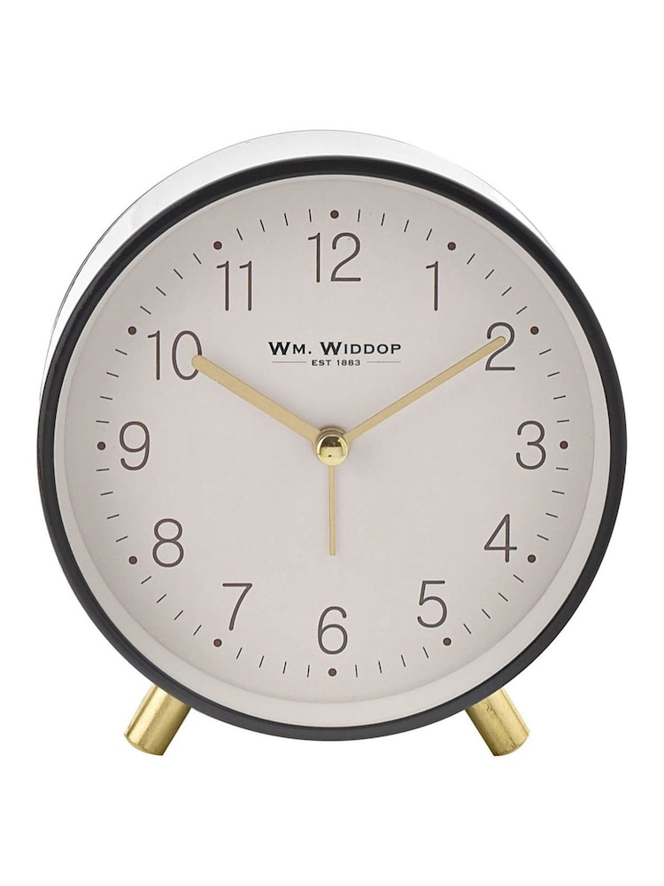 Widdop Grey Alarm Clock Metal Feet with Light & Snooze - Image 1 of 5