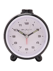 Widdop Black Round Alarm Clock Sweep Movement & Snooze - Image 1 of 3