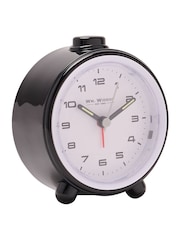 Widdop Black Round Alarm Clock Sweep Movement & Snooze - Image 2 of 3