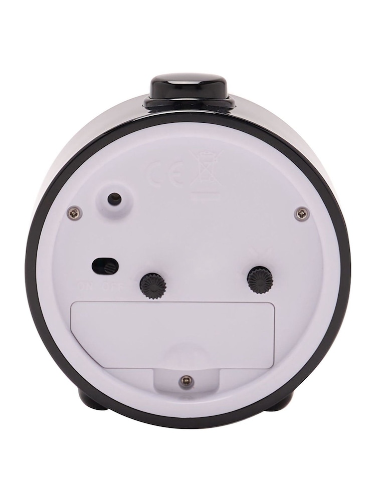 Widdop Black Round Alarm Clock Sweep Movement & Snooze - Image 3 of 3 Widdop Black Round Alarm Clock Sweep Movement & Snooze - Image 3 of 3