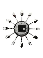Widdop Silver Fork and Spoon Wall Clock - Image 2 of 2