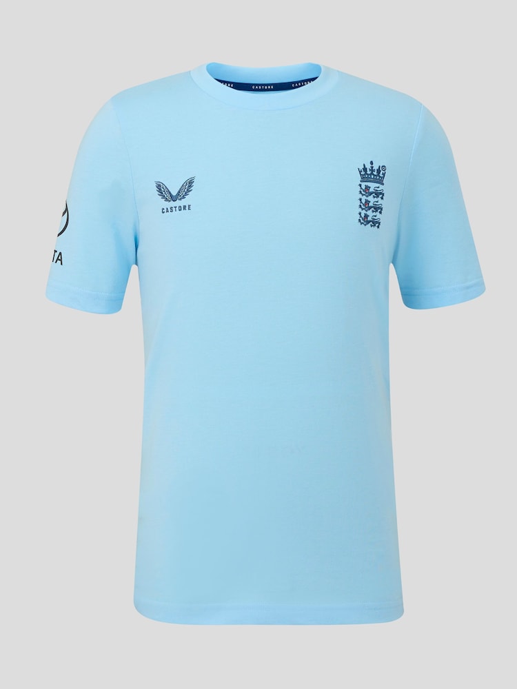 Castore Blue England Cricket Off Pitch T-Shirt - Image 1 of 5