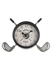 Widdop Black Mantel Clock Golf Clubs - Image 1 of 3