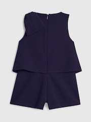 River Island Blue Bow Scuba Playsuit - Image 2 of 4