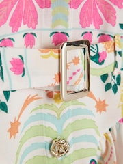 River Island Pink Satin Parrot Shirt Dress - Image 4 of 4