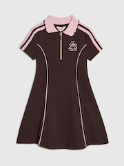River Island Brown Rib Polo Dress - Image 1 of 4