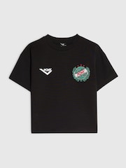 River Island Black Oversized Pony Crest T-Shirt - Image 1 of 4