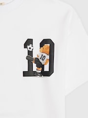 River Island Oversized Football Bear T-Shirt - Bild 4 von 4