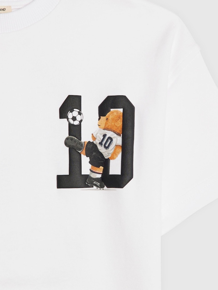 River Island Oversized Football Bear T-Shirt - Bild 4 von 4