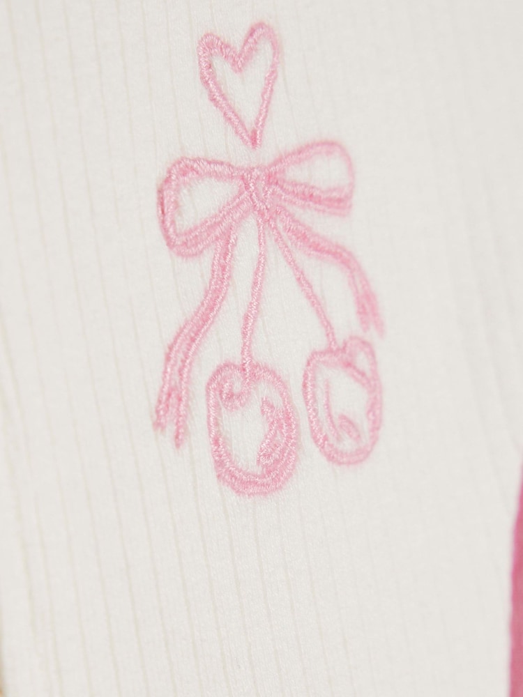 River Island Cream Rib Polo Dress - Image 4 of 4