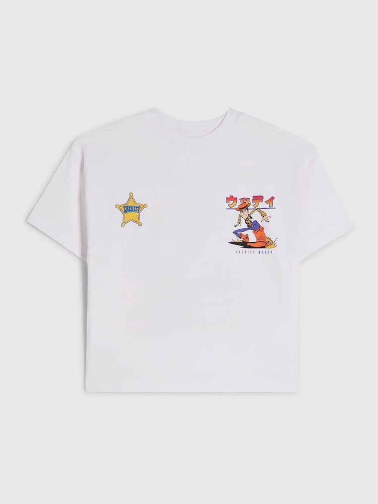 River Island White Regular Fit Woody Toy Story T-Shirt - Image 1 of 4