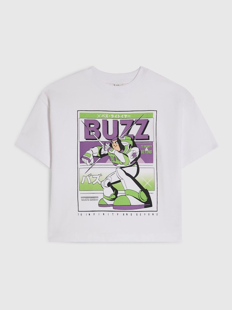River Island White Regular Fit Buzz Toy Story T-Shirt - Image 1 of 4