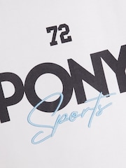 River Island White Oversized Pony Crest T-Shirt - Image 3 of 4
