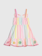 River Island Neon Stripe Bow Frill Dress - Imagen 2 de 4