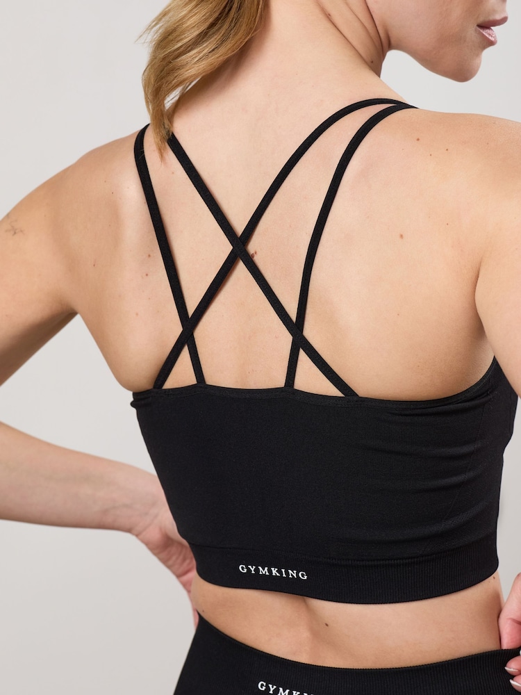 Gym King Black Power Lightweight Seamless Tank - Image 2 of 3 Gym King Black Power Lightweight Seamless Tank - Image 2 of 3