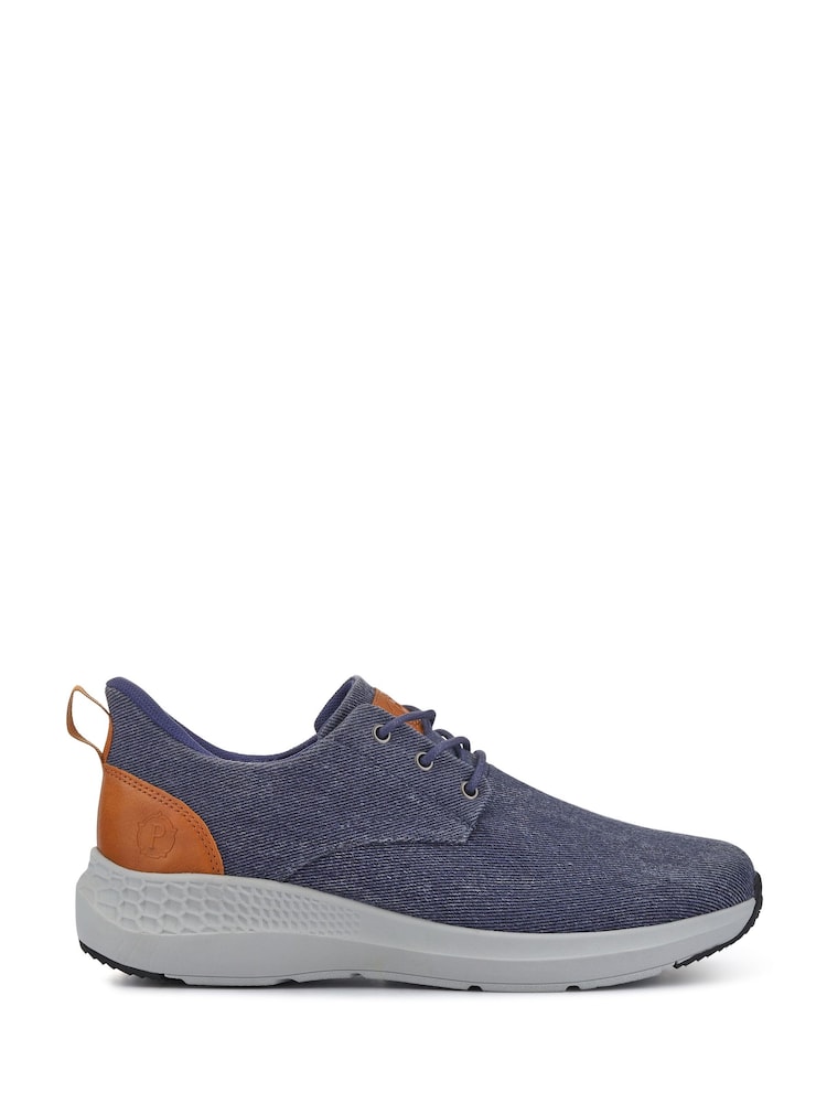 Pavers Navy Blue Wide Fit Lightweight Slip On Trainers - Image 2 of 6