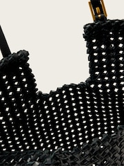 AllSaints Black Ara Leather Knot Tote Bag - Image 2 of 6