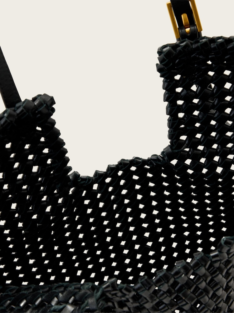 AllSaints Black Ara Leather Knot Tote Bag - Image 2 of 6 AllSaints Black Ara Leather Knot Tote Bag - Image 2 of 6