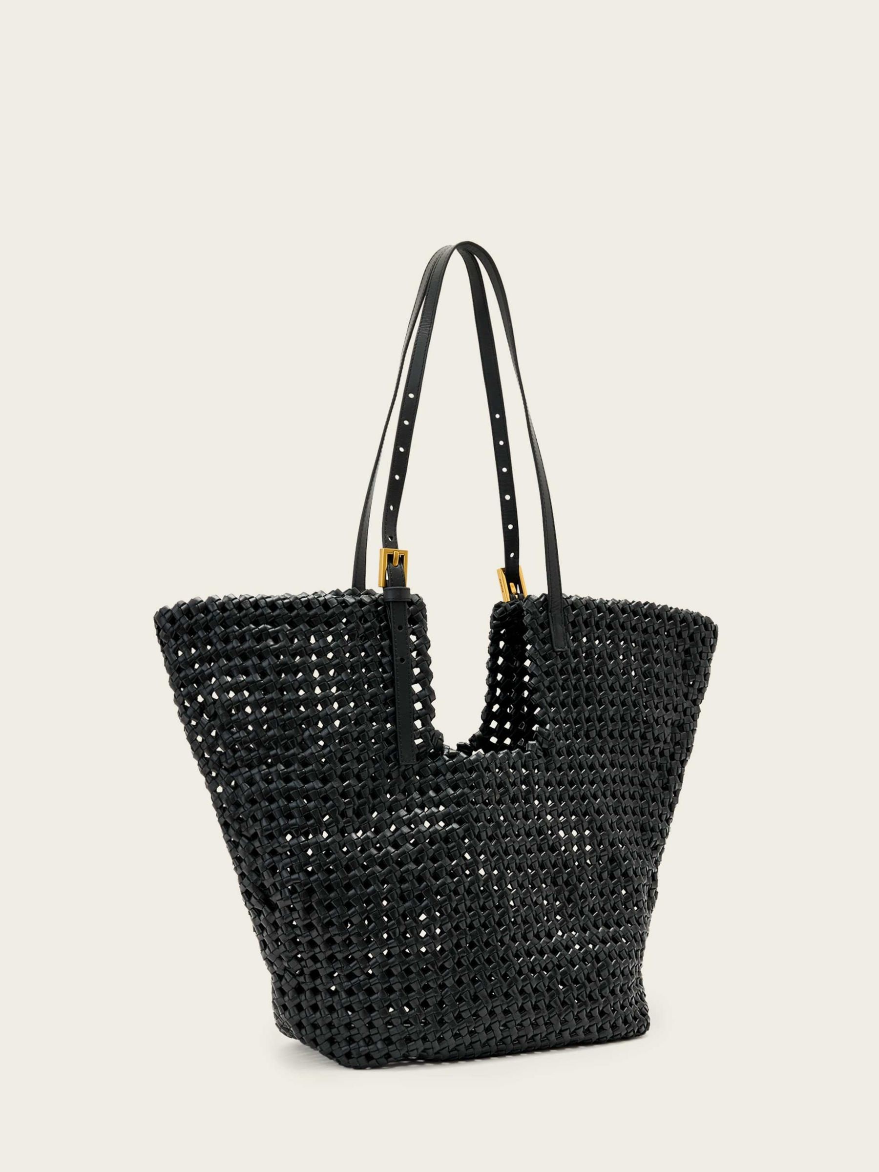 Buy AllSaints Black Ara Leather Knot Tote Bag from Next USA