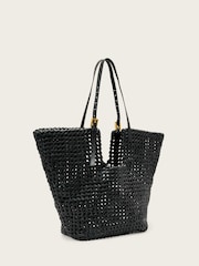 AllSaints Black Ara Leather Knot Tote Bag - Image 6 of 6