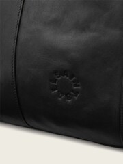 AllSaints Black Kei Leather Weekender Bag - Image 5 of 7