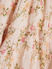 River Island Pink Floral Chiffon Charm Dress - Image 2 of 3